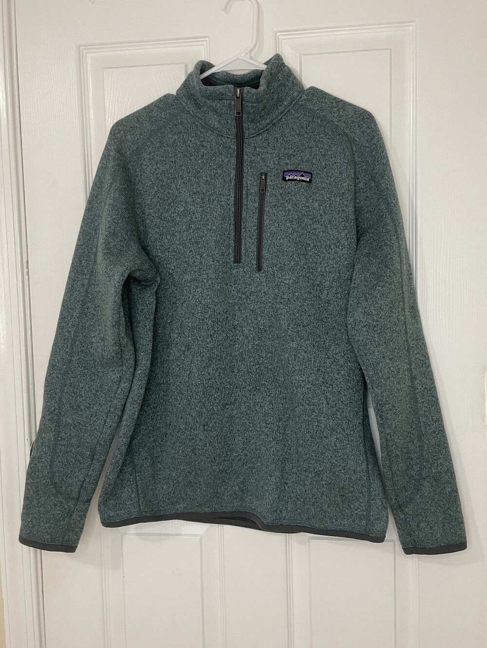 Patagonia Green Quarter-Zip Fleece Pullover Size M